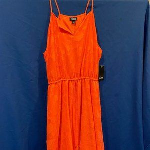 Womens size Large ANA Hot Coral Color Halter Dress